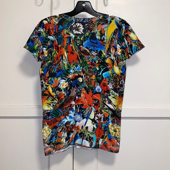 Philosophy Small Tropical Print Colorful Short Sleeve Top - Picture 3 of 8